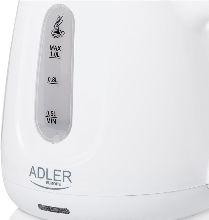 ADLER-Reisekessel 0,6 l, kompaktes Design, 600 W Leistung, weiss