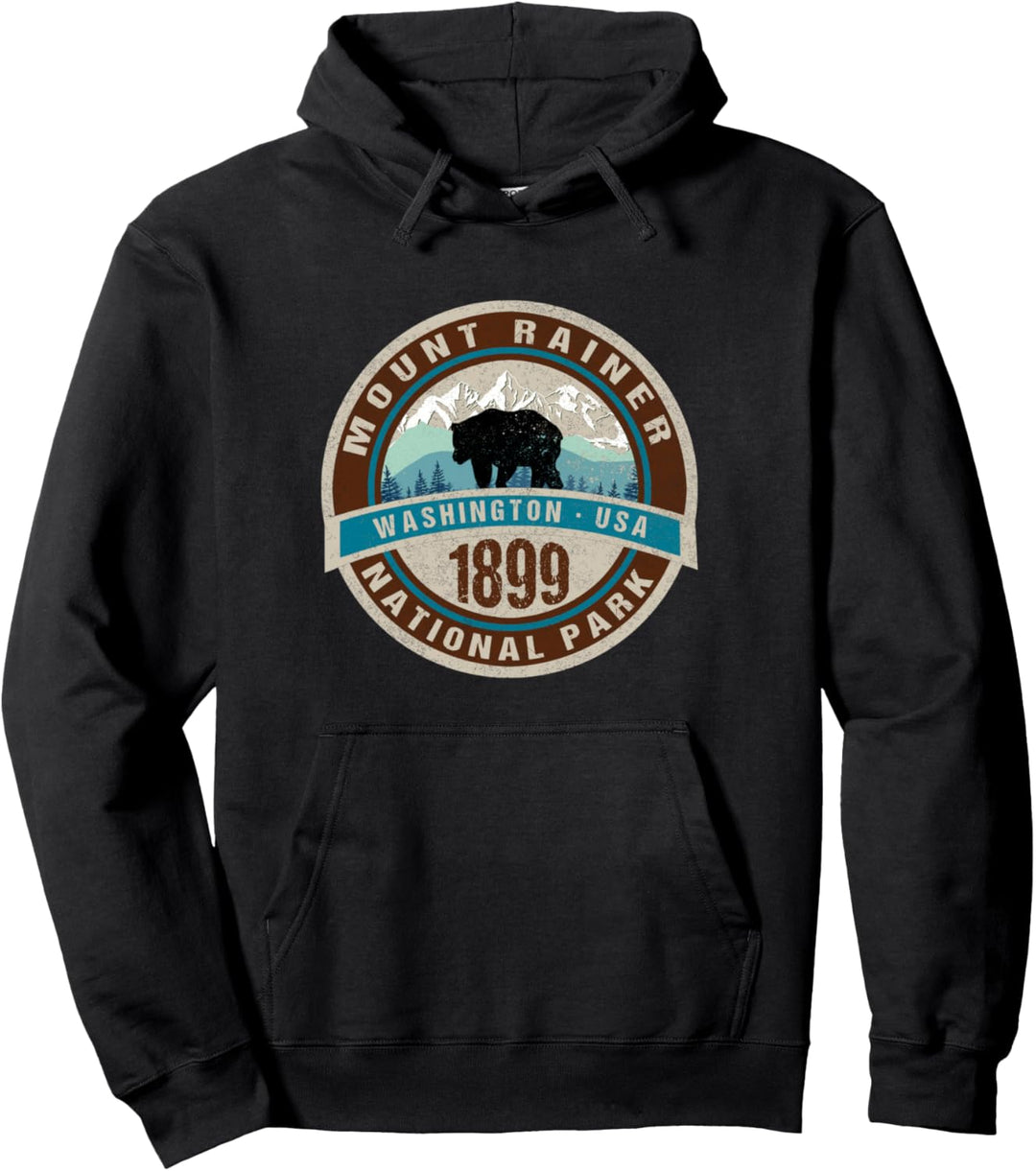 Mount Rainier Nationalpark Washington Schwarzbär Souvenir Pullover Hoodie
