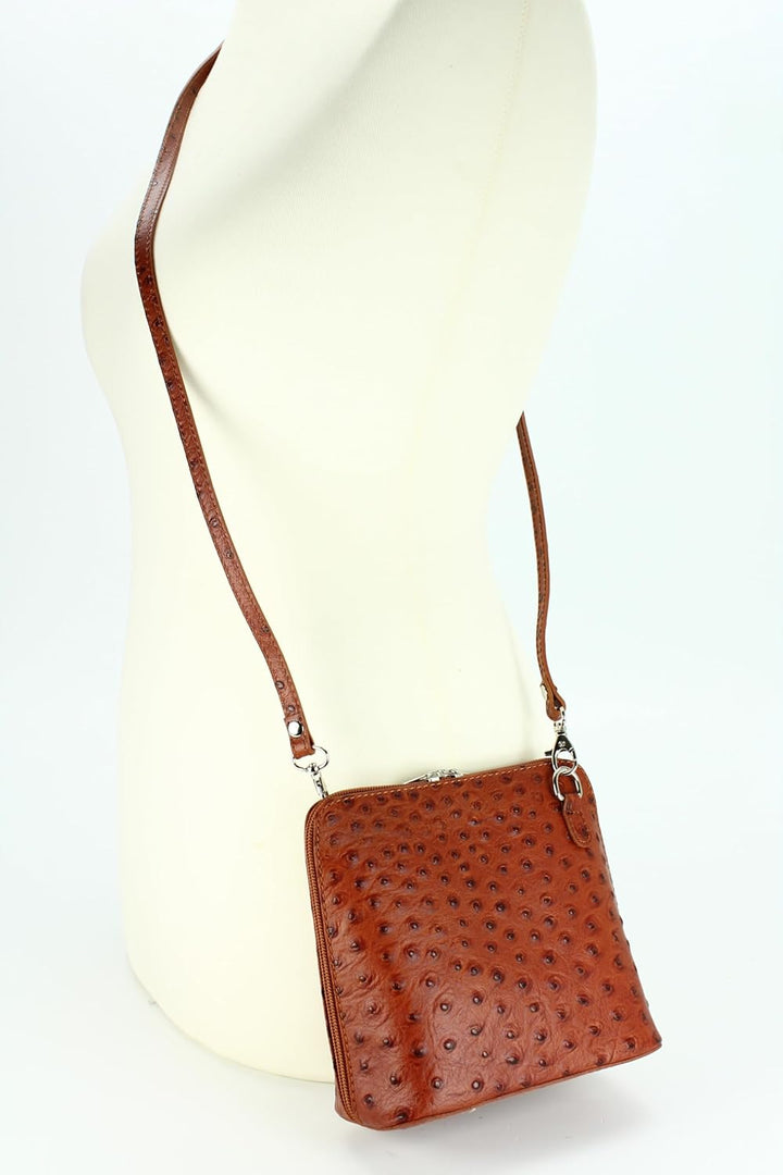 Belli italienische Ledertasche Damen Umhängetasche klein Handtasche Schultertasche Abendtasche in co