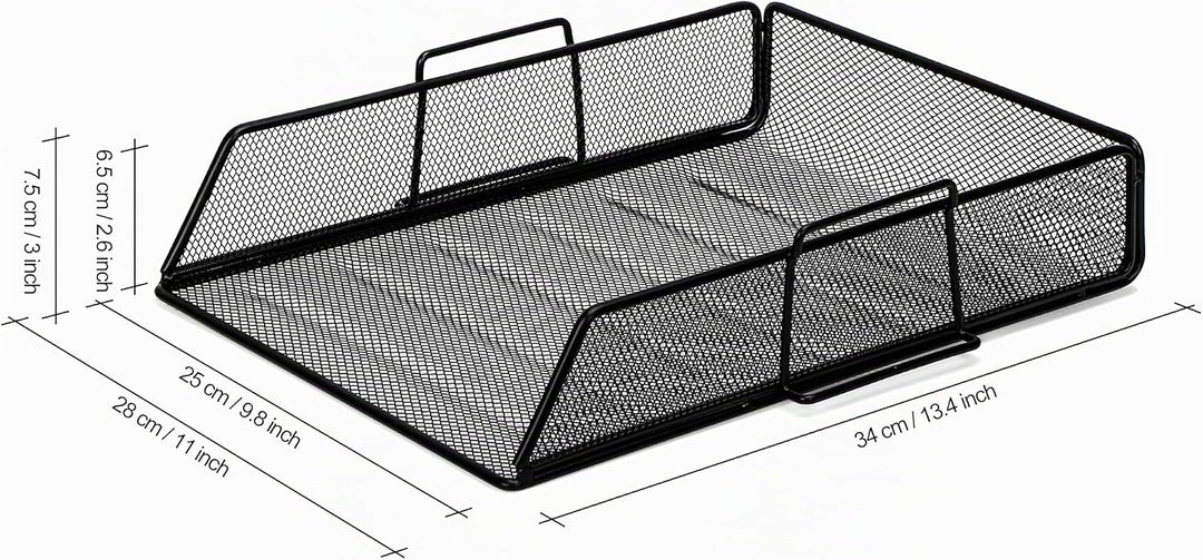 EXERZ Briefablagen 2tlg/ Papiersortierer/Schreibtisch multifunktionaler Organiser/Dateihalter für Bü
