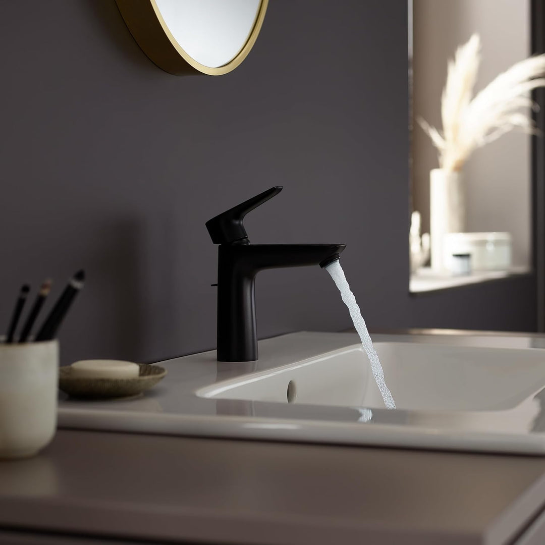 hansgrohe Wasserhahn Talis E CoolStart (wassersparende Armatur mit hohem Auslauf 110mm, Zugstangen-