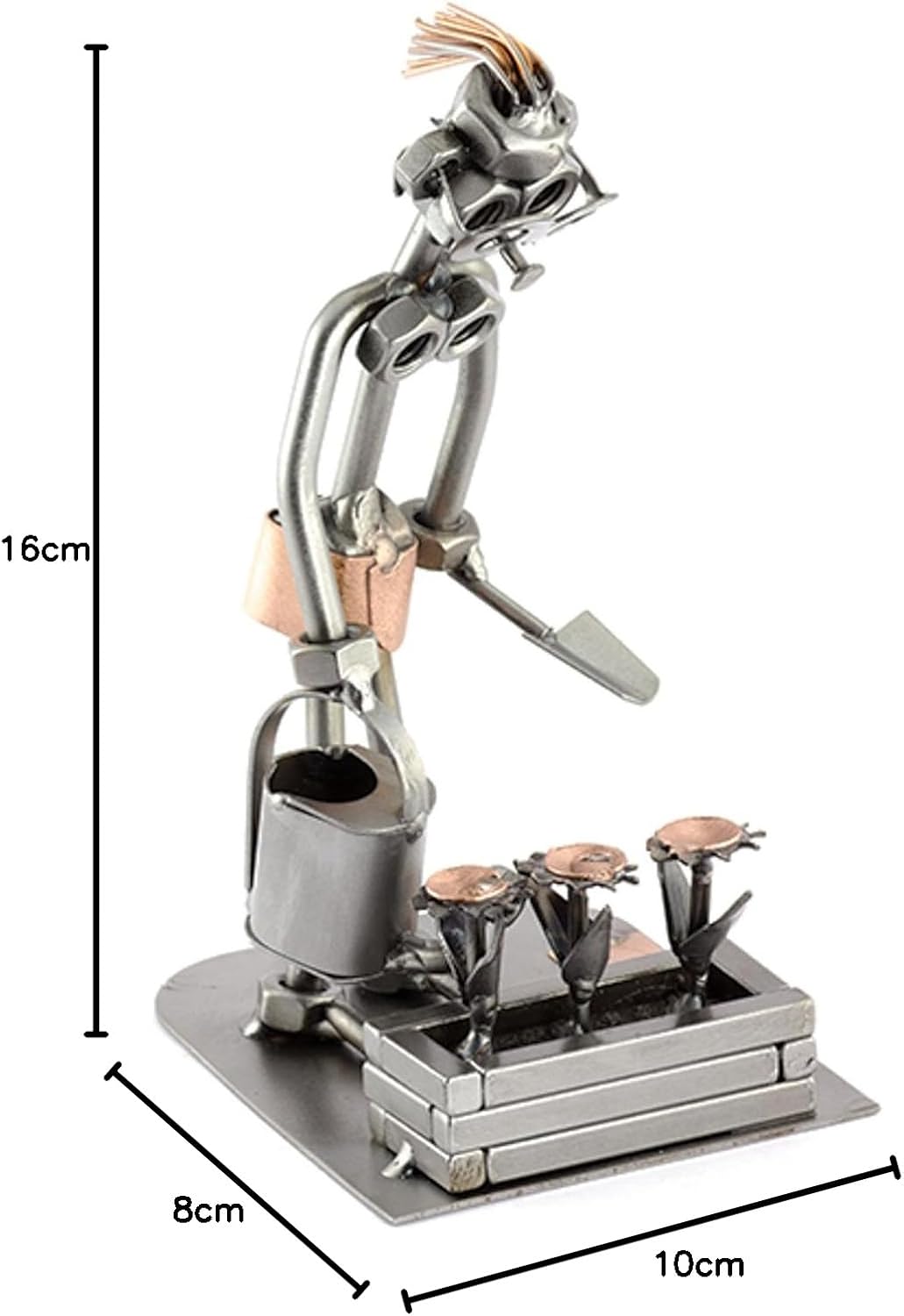 Steelman24 I Schraubenmännchen Gärtnerin I Made in Germany I Handarbeit I Geschenkidee I Stahlfigur