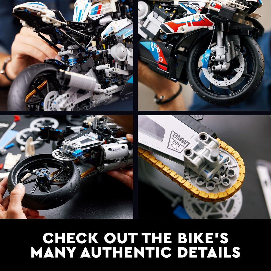 LEGO Technic BMW M 1000 RR 42130 Model Building Kit; Build a Stylish Motorcycle Display Model with T