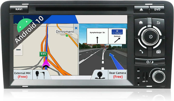 JOYX Android 10 Autoradio Passt für A3 2003-2011 In Dash Navigation | Rückfahrkamera Canbus Exteral