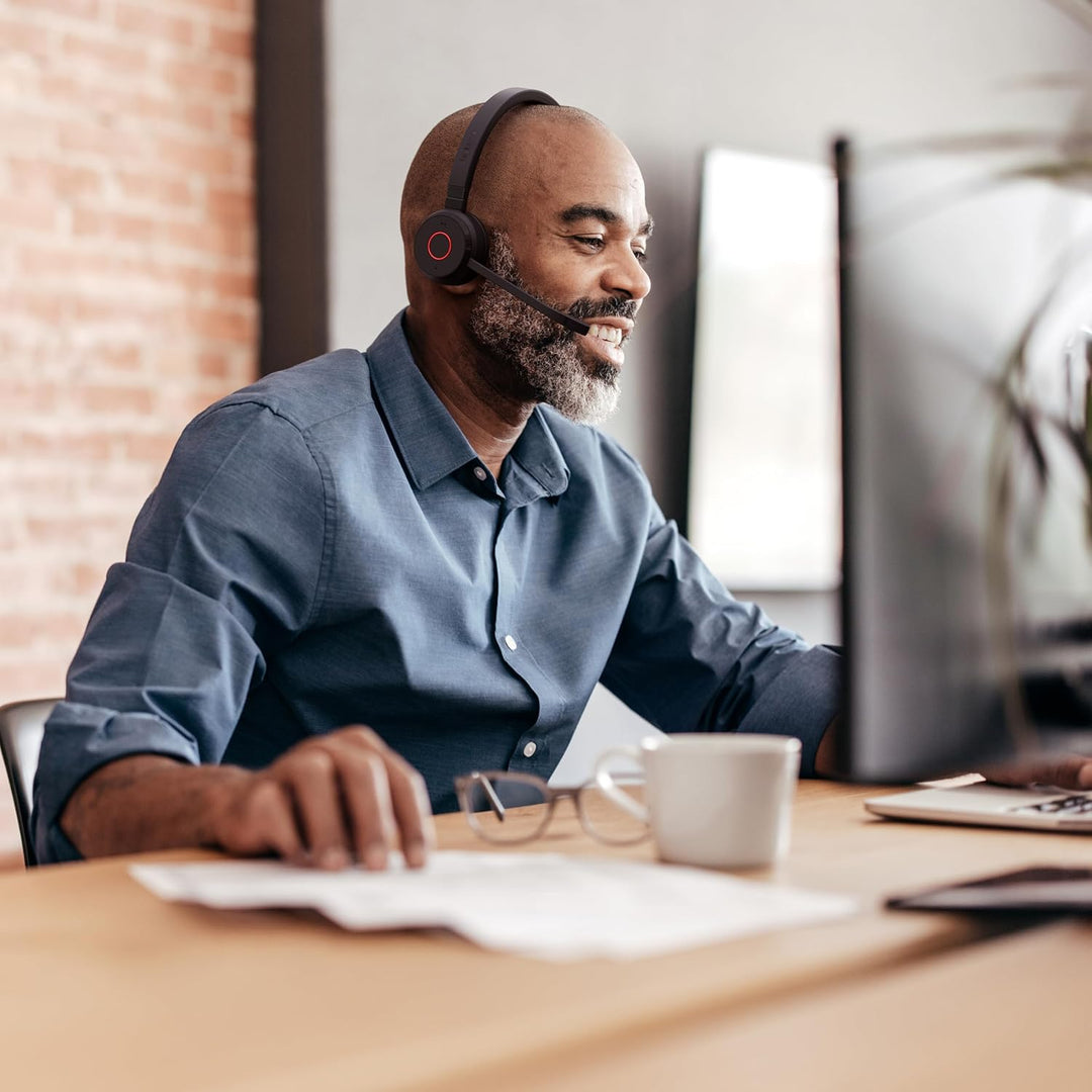 Jabra Evolve 65 TE (3. Ausgabe 2025) Kabelloses Bluetooth-Mono-Headset mit Geräuschunterdrückungs-Mi