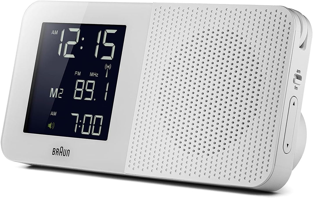 Digitaler multiregionaler Funkwecker von Braun mit FM-/AM-Radio, negatives LC-Display, Schnelleinste