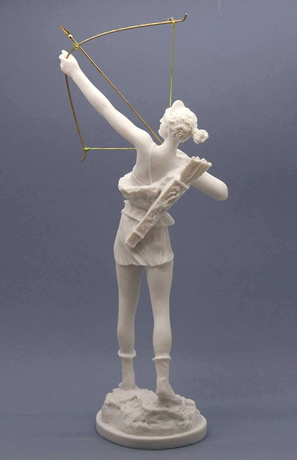 Greekartshop Artemis Diana Statue mit Schleife griechische römische Göttin Statue Skulptur aus Marmo