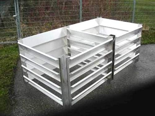 KOMPOSTER Anbauteil 90 x 90 x 80 (Innenmass) aus witterungsbeständigem Aluminium, Metall