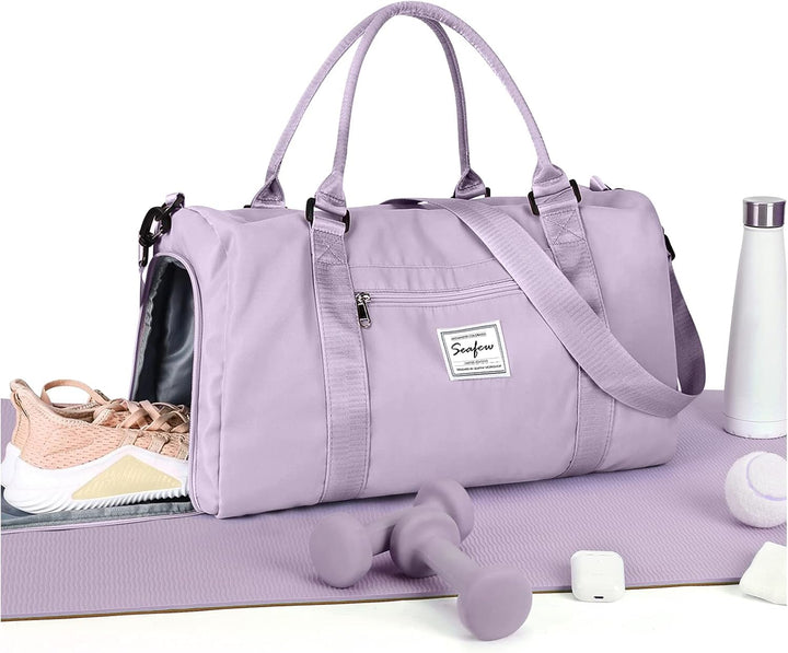 WEPLAN Sport Duffel Bag Damen Herren Sporttasche mit Schuhfach & Nassfach Reisetasche Handgepäck Tas