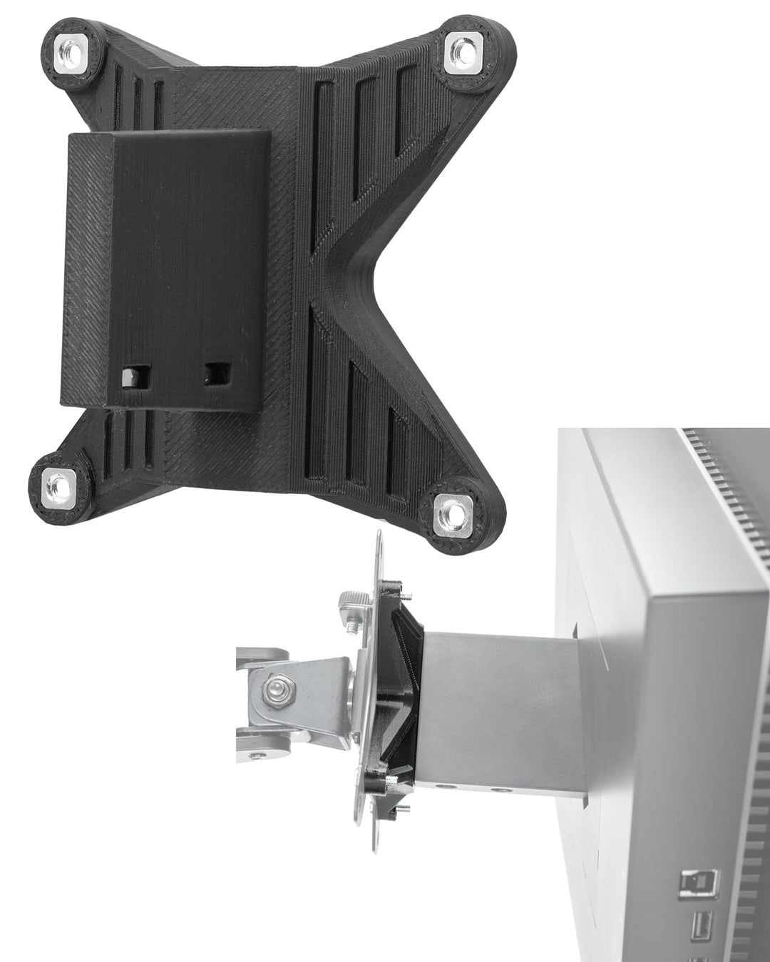 3IDEE VESA Adapter kompatibel mit HP Omen 27c Monitor - Monitor Halterung Adapter 75x75 mm - für Mon