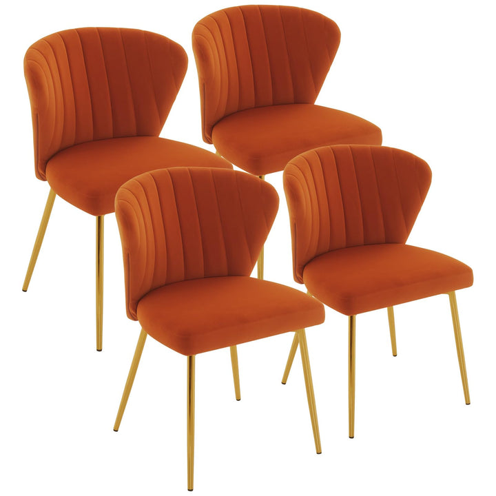 Sepnine® Esszimmerstühle Samt 4er Set, Moderner Küchenstuhl, Polsterstuhl Esszimmer, Ergonomischer E