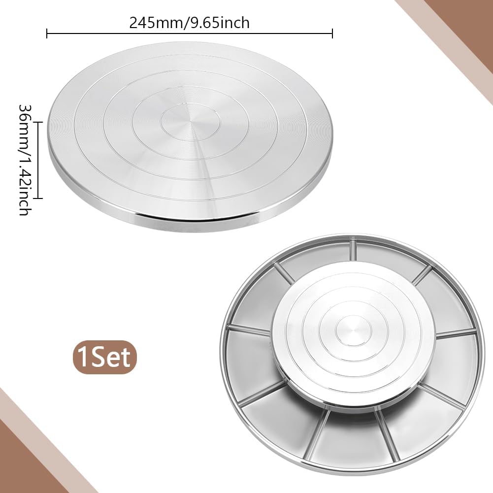 UNICRAFTALE 24.5cmGrosse Drehscheibe Für Töpferwaren Metall Keramik Drehscheibe Modellierrad Mit Kug