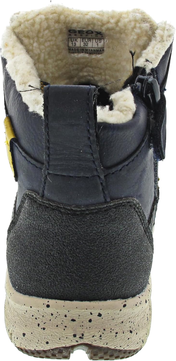 Geox Jungen J Flexyper Boy B ABX Snow Boot 28 EU Navy Yellow, 28 EU Navy Yellow