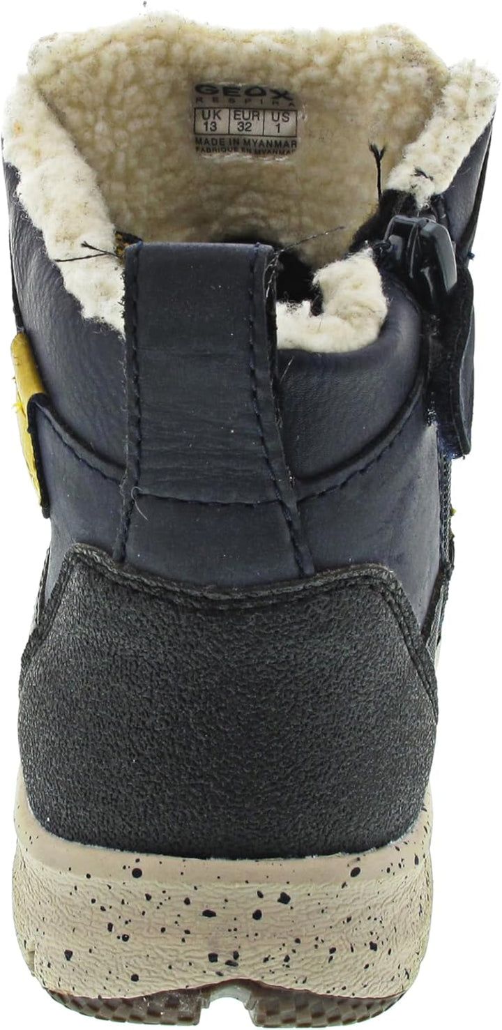 Geox Jungen J Flexyper Boy B ABX Snow Boot 28 EU Navy Yellow, 28 EU Navy Yellow