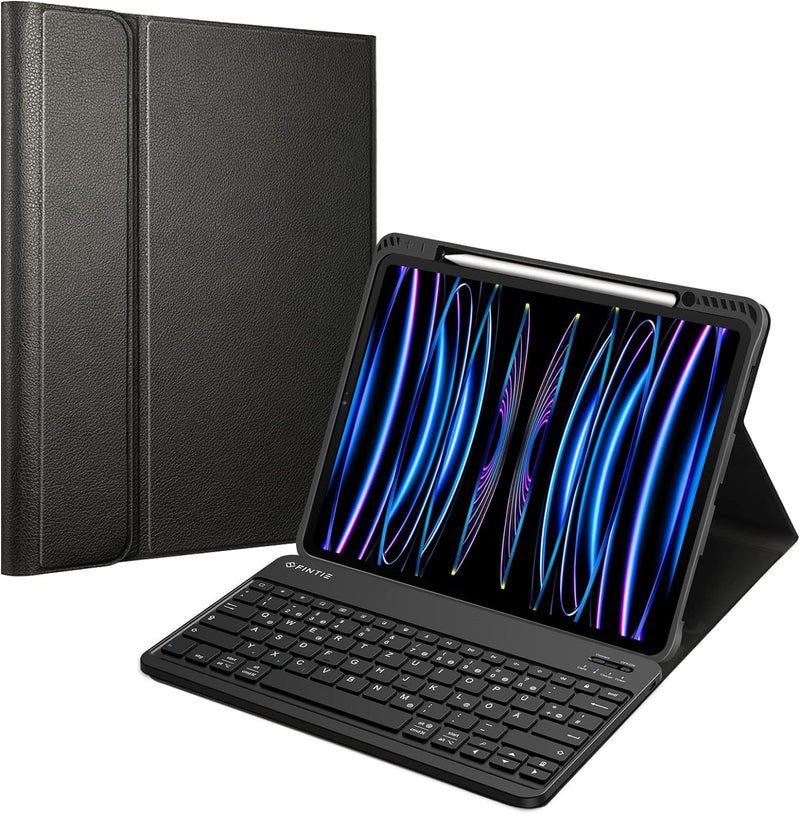 Fintie Tastatur Hülle für iPad Pro 12.9 (6/5 / 4/3 Gen - 2022/2021/2020/2018), Soft TPU Rückseite Ge