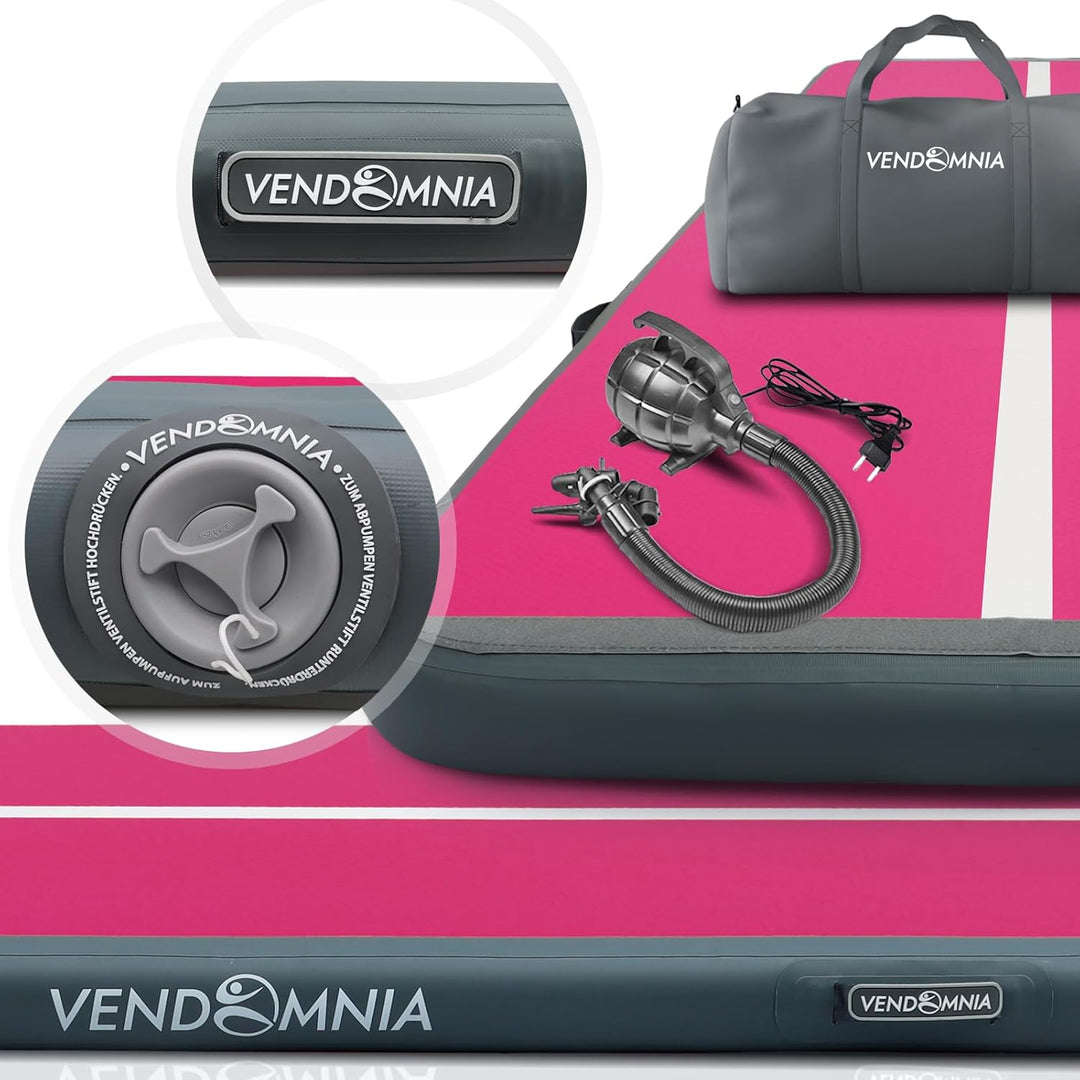 AIR Tracking TRACK Matte - aufblasbar Airtrack Tumbling Matte 10cm - 20cm hoch mit elektrischer Pump