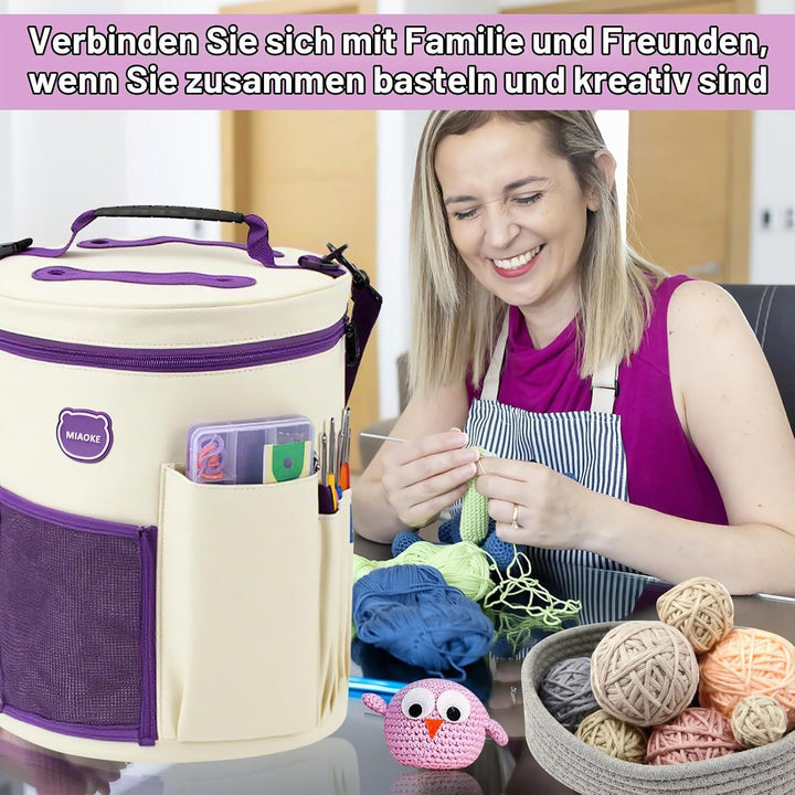 MIAOKE Häkelset für Anfänger, 25 Häkelgarne und 16 Häkelnadeln in Verschiedenen Grössen, inklusive M