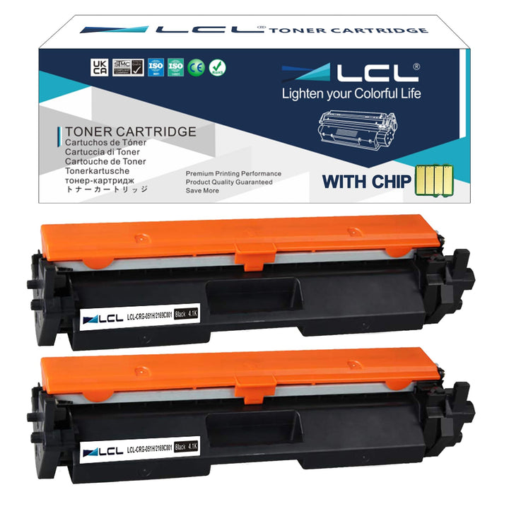 LCL Kompatibel Toner 051H CRG051H CRG-051H 2169C002 4100Seiten (2Schwarz) Ersatz für Canon ImageCLAS