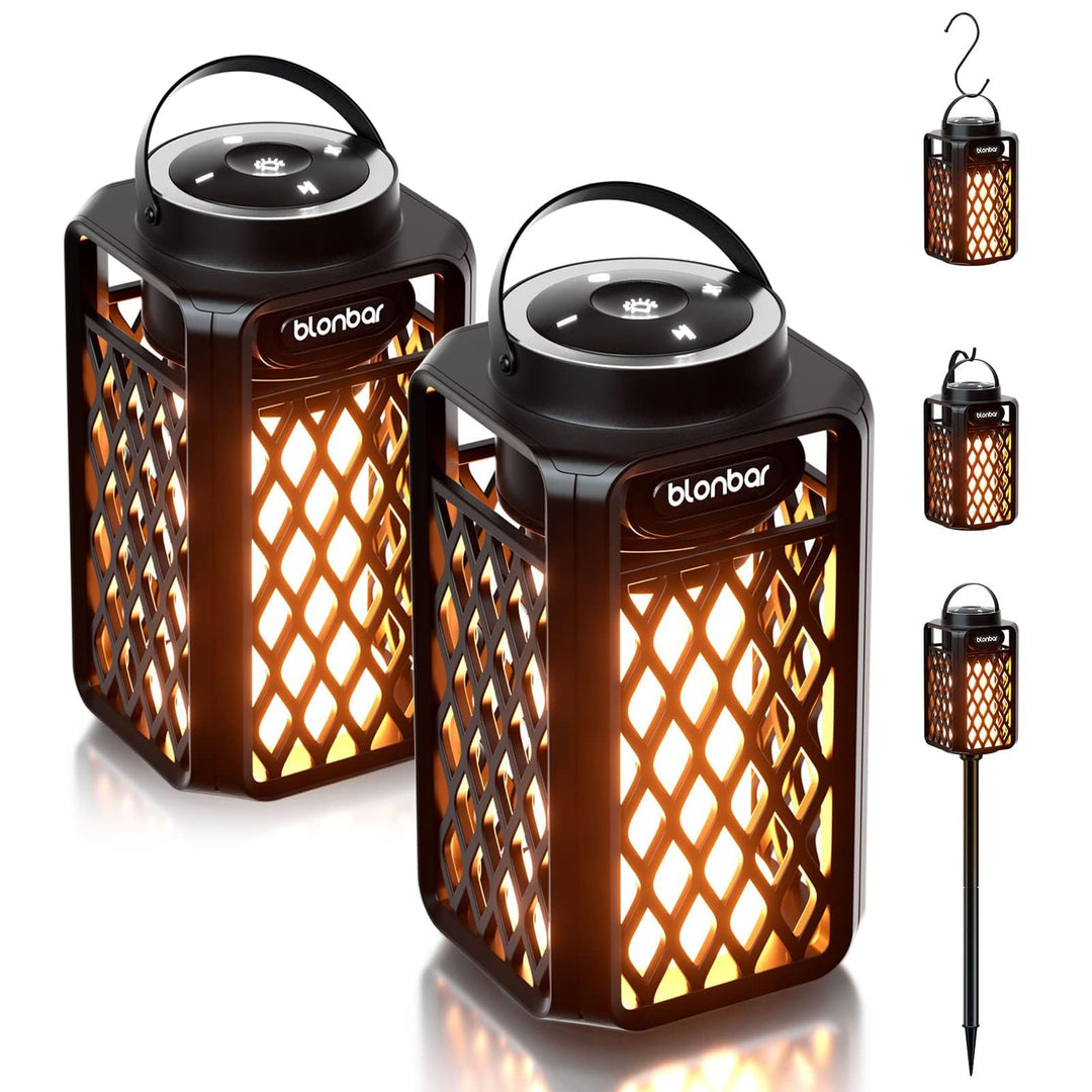 Bluetooth Lautsprecher mit Flammenlicht, IP65 Wasserdicht Outdoor Lautsprecher & Taschenlampe für Te