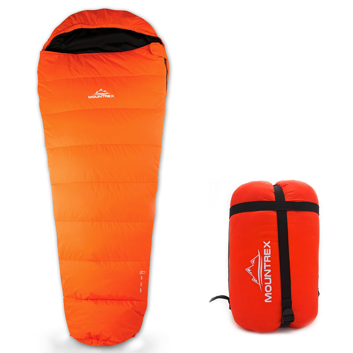 MOUNTREX® Schlafsack - Kleines Packmass & Ultraleicht (760g/1500g) - Outdoor Sommerschlafsack (100GS
