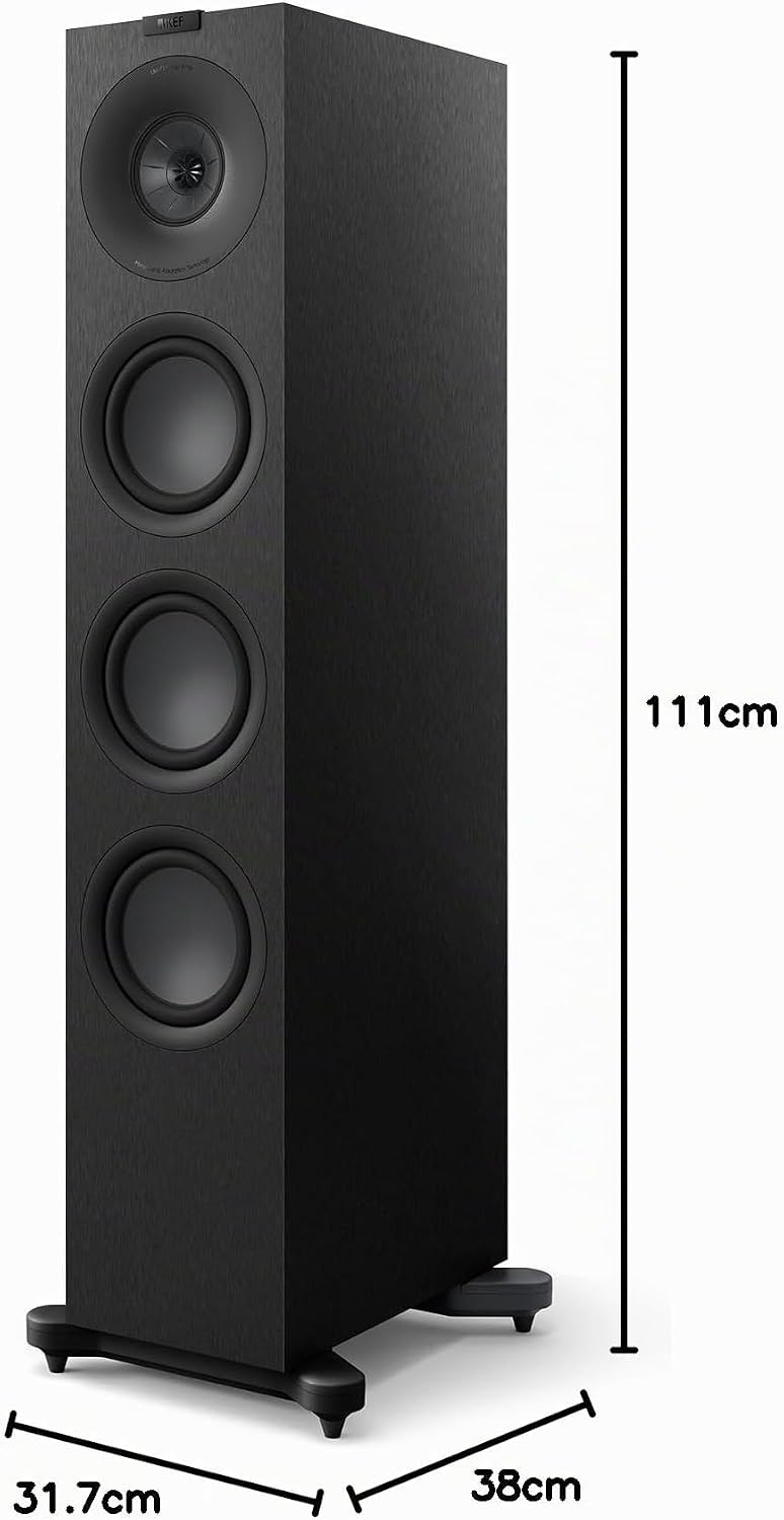 KEF Q11 Meta passiver HiFi-Standlautsprecher, Satin Black | Musik | TV &amp; Heimkino | Gaming | 3-Wege-