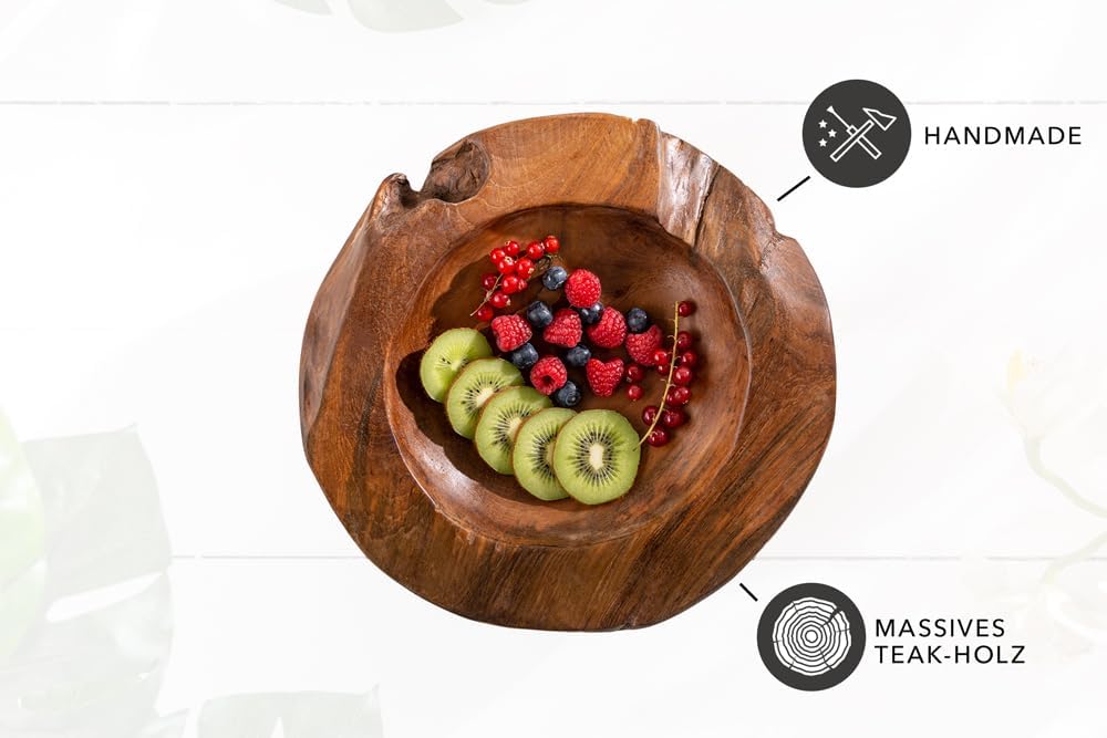 invicta INTERIOR riess-ambiente massive Schale NATURE ROOT 30cm natur Teakholz Wurzelholz 30 x 10 x