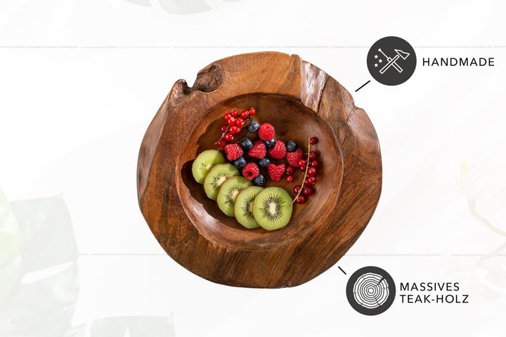 invicta INTERIOR riess-ambiente massive Schale NATURE ROOT 30cm natur Teakholz Wurzelholz 30 x 10 x