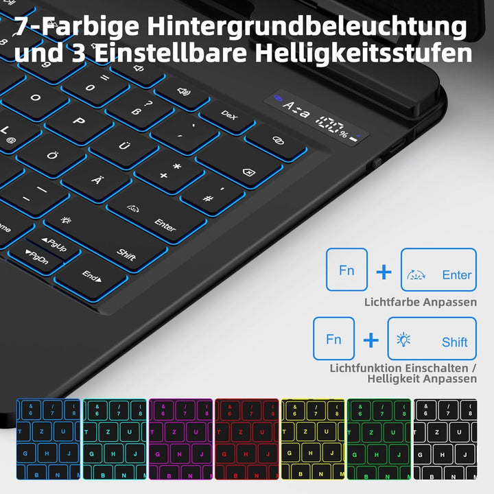 Bettdow für Samsung Galaxy Tab S10 FE+ 13,1" 2025 Tastatur Hülle, Schwebendes Magnetisches Design mi
