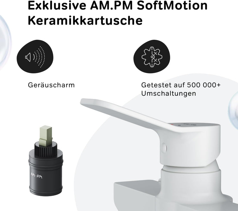 AM.PM X-Joy FXA20033 Wassersparende Duscharmatur für das Badezimmer, kratzfeste Duscharmatur ohne Au