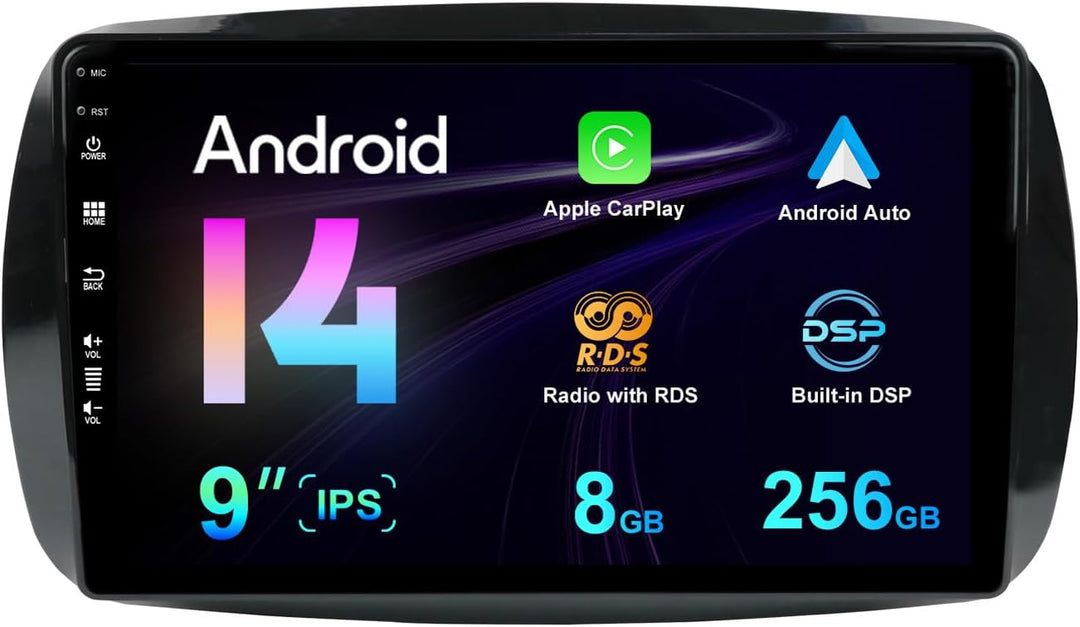 8G+256G Android 12 Autoradio Stereo Für Mercedes Benz Smart 453 Fortwo 2014-2020 Mit GPS Navi Blueto