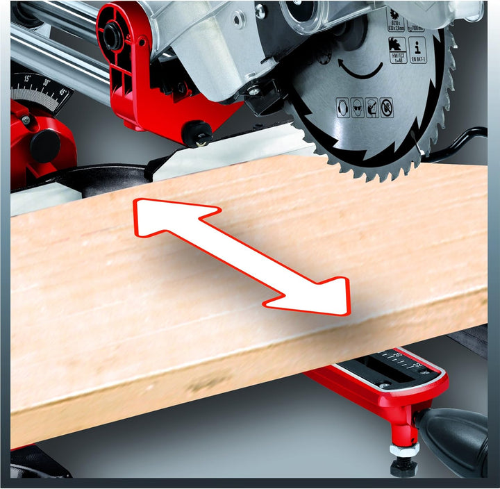 Einhell Zug Kapp Gehrungssäge TC-SM 2131 Dual (1800 W, Sägeblatt Ø 210 mm, Schnittbreite 310 mm, sch