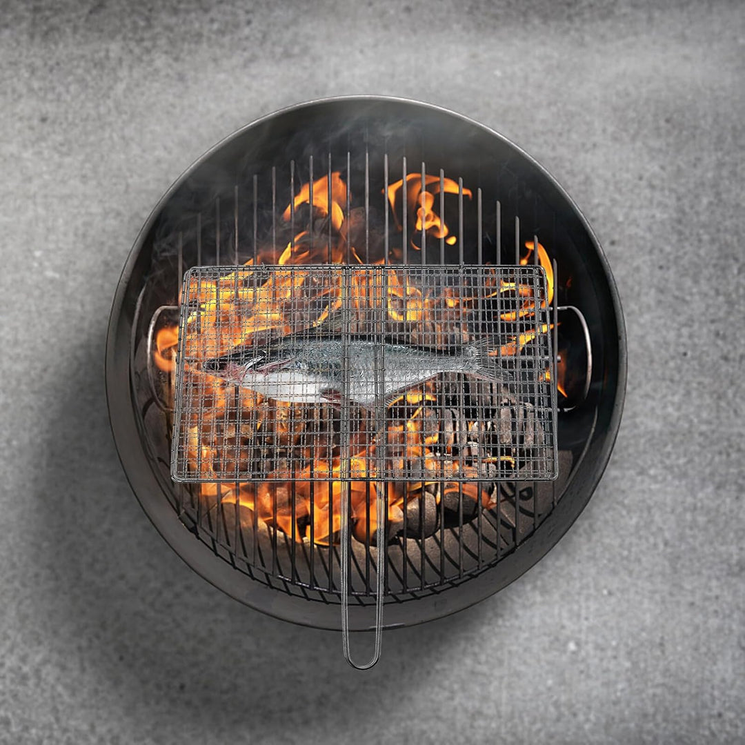 DOITOOL Edelstahl Grillkorb Clip Style Grill Mesh BBQ Fisch Gemüse Korb Campinggrill Zubehör Rostfre
