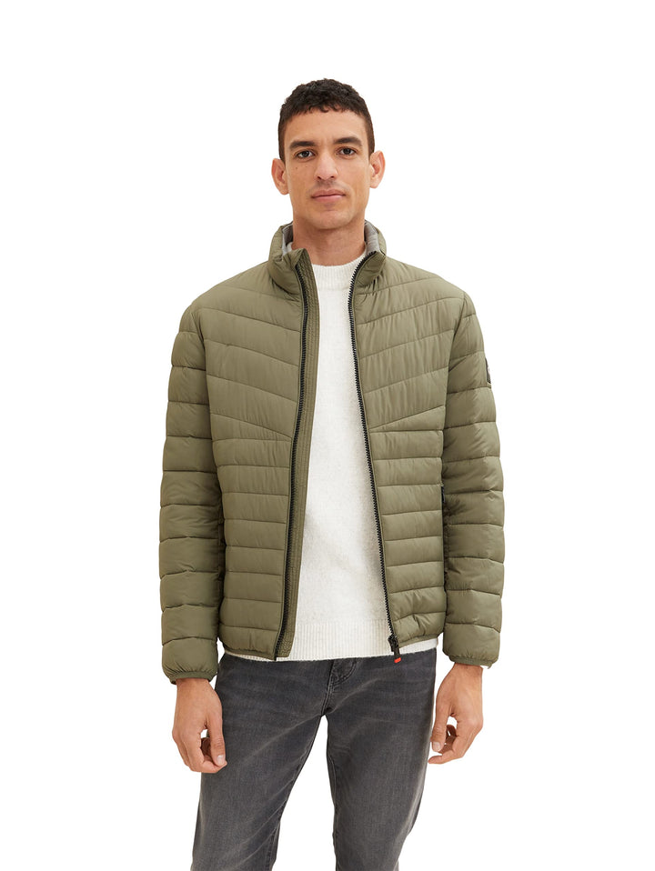 TOM TAILOR Herren Lightweight Steppjacke mit Stehkragen, 10415 - Dusty Olive Green