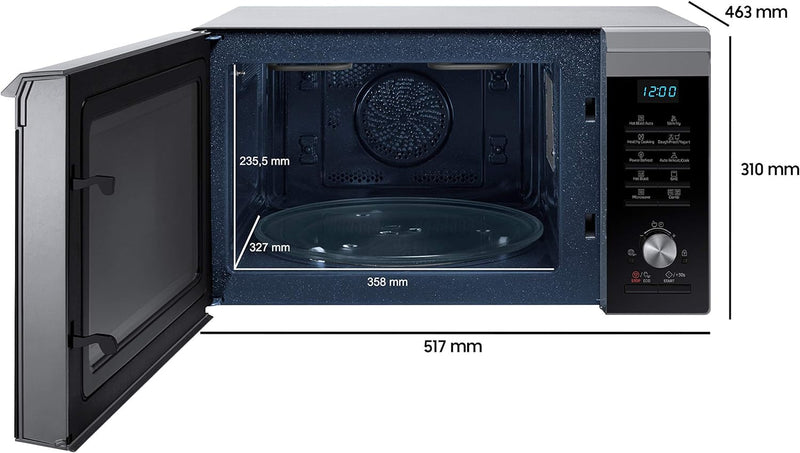Samsung MC2BM6035CS/EG Kombi-Mikrowelle mit Grill und Heissluft, 900 W, 28 ℓ Garraum (Extra gross),