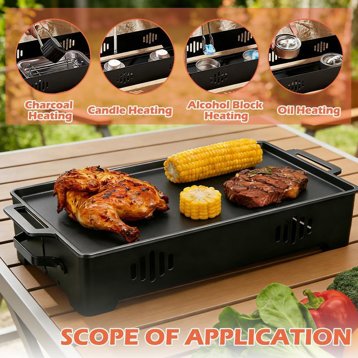 BBQ Warmhalteplatte, Fleischwarmhalter FüR Grillen, Warmhaltebehälter für Essen & Grillgut, Speisenw