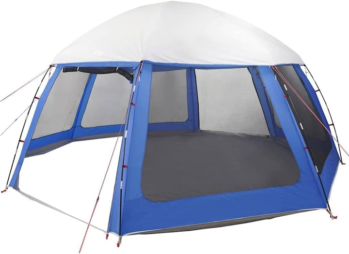 Poolzelt mit abnehmbarem Überzelt Netzwänden Azurblau 510x510cm 510 x 510 cm Azurblau, 510 x 510 cm