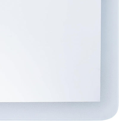 Beliani Badspiegel Silber LED-Beleuchtung rechteckig 80x60 cm Antibeschlagsystem Corroy