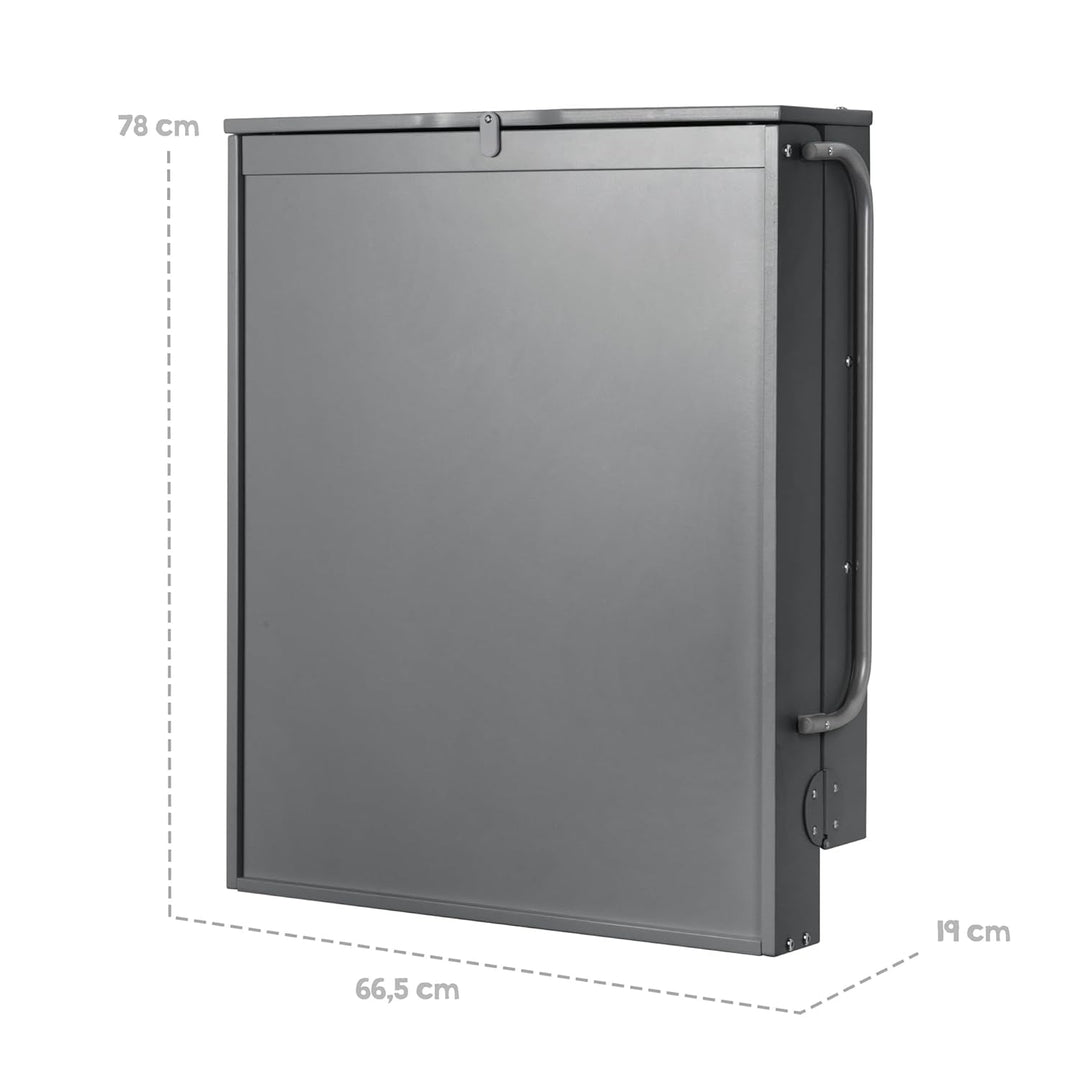 roba Wandwickelregal + Wickelauflage roba Style grau - Klappbar & platzsparendes Wickelregal zur Wan