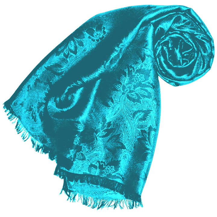 Lorenzo Cana Damen Schal Luxustuch elegant gewebt in Damast Webung florales Paisley Muster aus Visko
