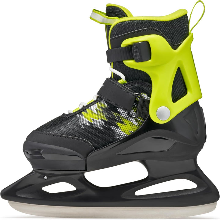 Bladerunner Micro Ice Schlittschuh Grössenverstellbar, Jungen, Schwarz/Limette, 36-40