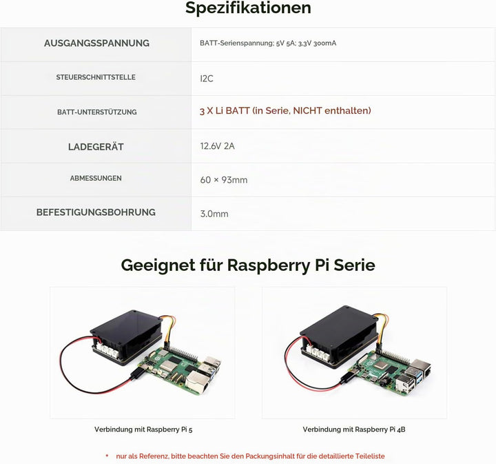 Waveshare Uninterruptible Power Supply UPS Module Supports Charging and Power Output at The Same Tim