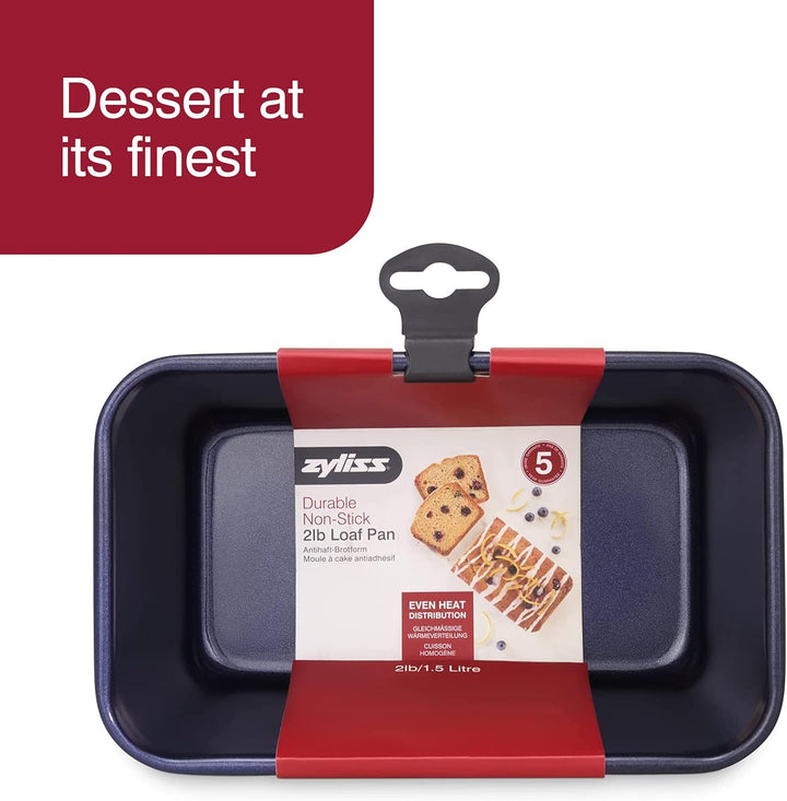 Zyliss E980199 Brotbackform, Antihaftbeschichtung, Carbonstahl, Dunkelblau, Ideal Zum Brotbacken, Br