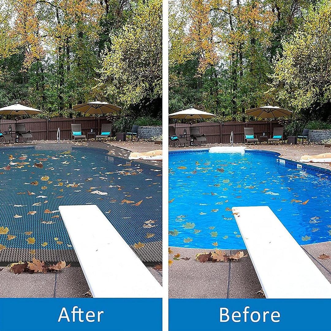 Rechteckige Laubnetz Poolabdeckungen, 5 x 10 m Laubnetzabdeckung für Oberirdische Pools, Feinmaschig