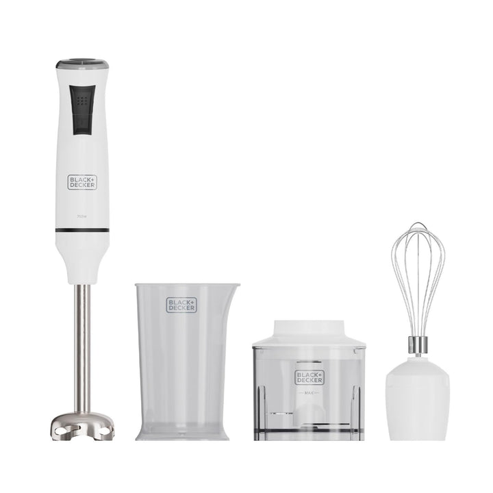 BLACK+DECKER – Stabmixer BXHBA750E | 750W | 20 Geschwindigkeiten | Turbo-Funktion | Edelstahlklingen
