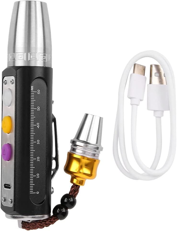 Yuehuamech Jade Appraisal Flashlight Portable 3 LEDs Expert Torch USB Rechargeable Jewelry Flashligh