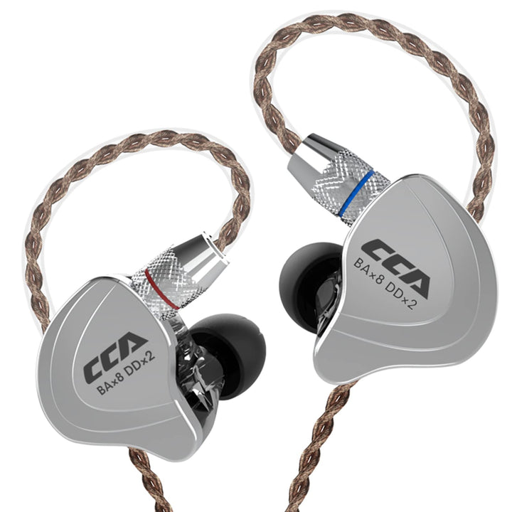 CCA C10 Hybrid-Treiber-In-Ear-Kopfhörer, HiFi-Stereo-Ohrhörer, leistungsstarker Bass, Sport-Headset