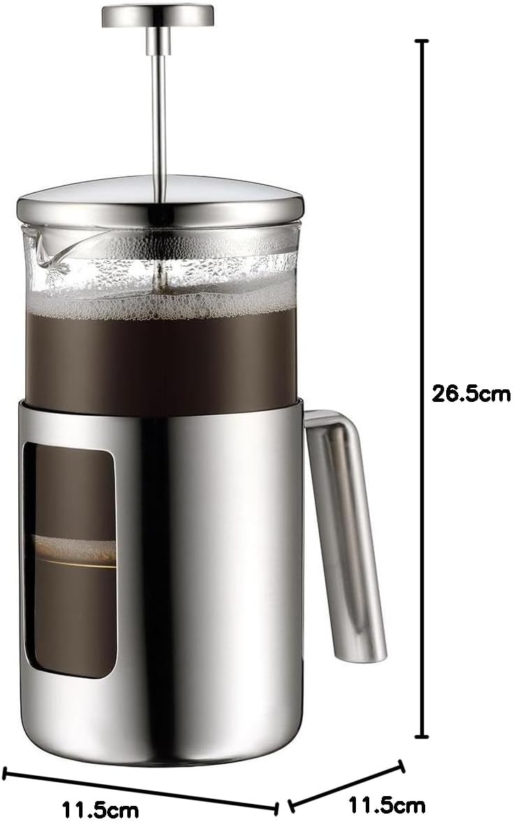 WMF Kult Coffeepress 1l, French Press, Kaffeebereiter für 6 Tassen, Glas, Cromargan Edelstahl mattie