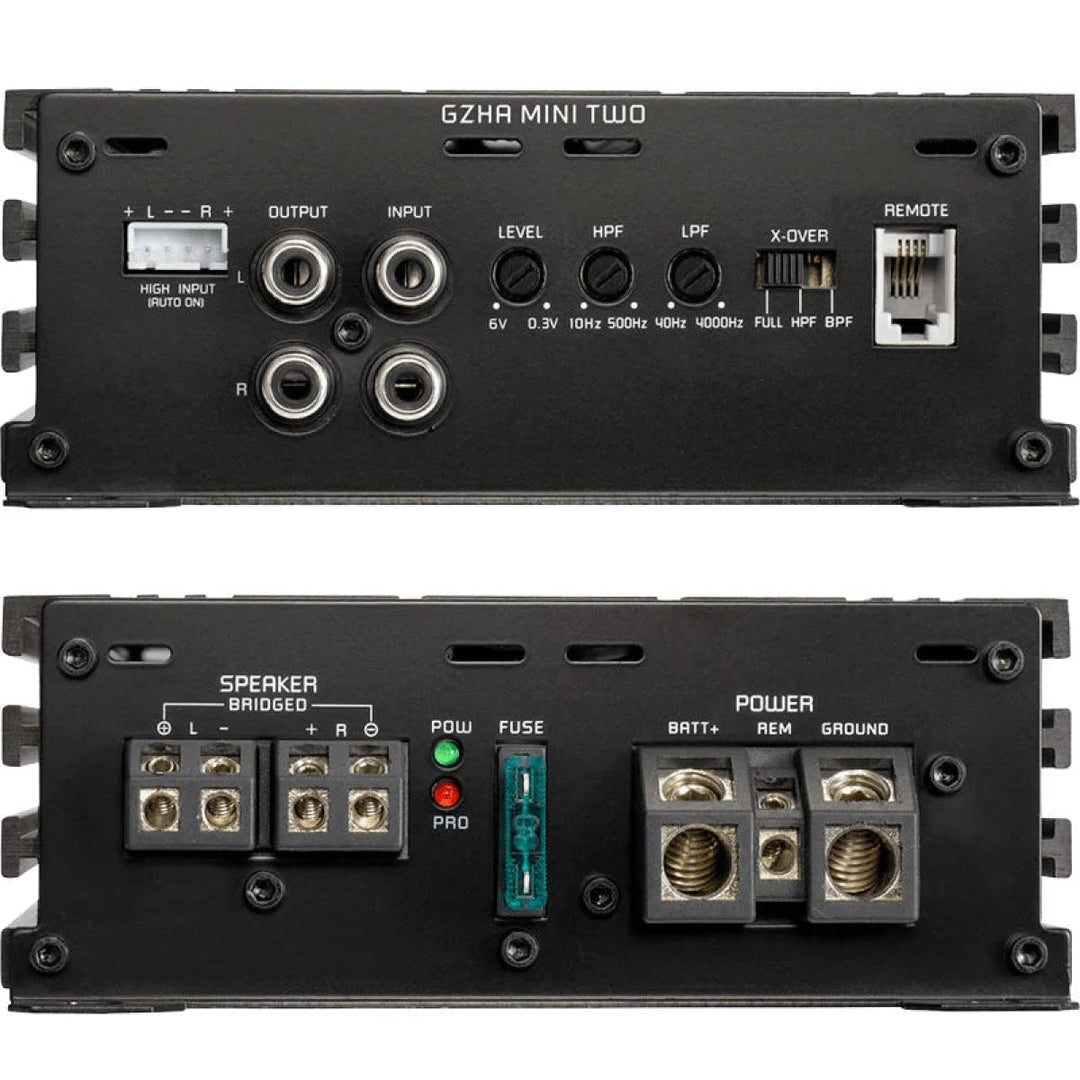 Ground Zero GZHA MINI TWO | 2 x 130 Watt RMS / 1x 550 Watt RMS an 4 Ohm | Super klein
