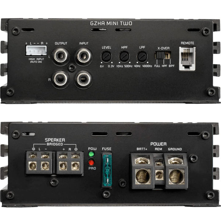 Ground Zero GZHA MINI TWO | 2 x 130 Watt RMS / 1x 550 Watt RMS an 4 Ohm | Super klein
