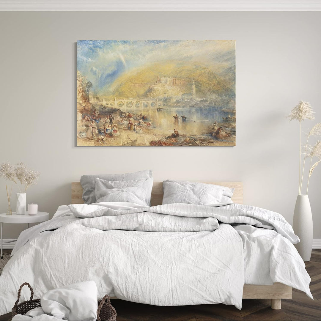 Printed Paintings Leinwand (80x60cm): William Turner - Heidelberg with A Rainbow 80x60 cm, 80x60 cm